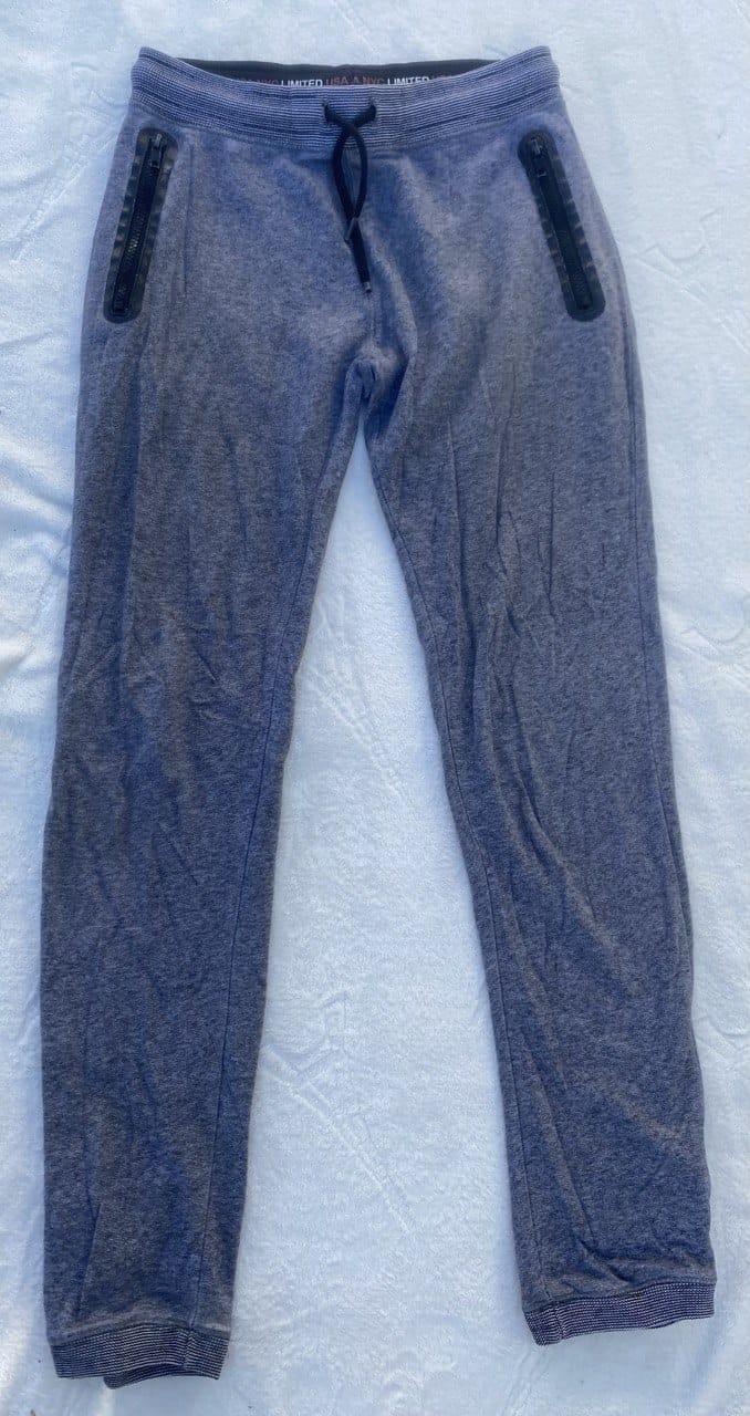 Pantalón Jogging Gris Azulado con Cierres